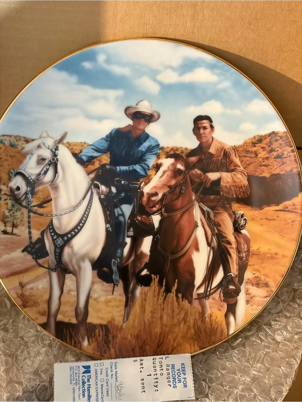 Roy Rogers and Dale collector plates, Lone Ranger and Hopalong Cassidy